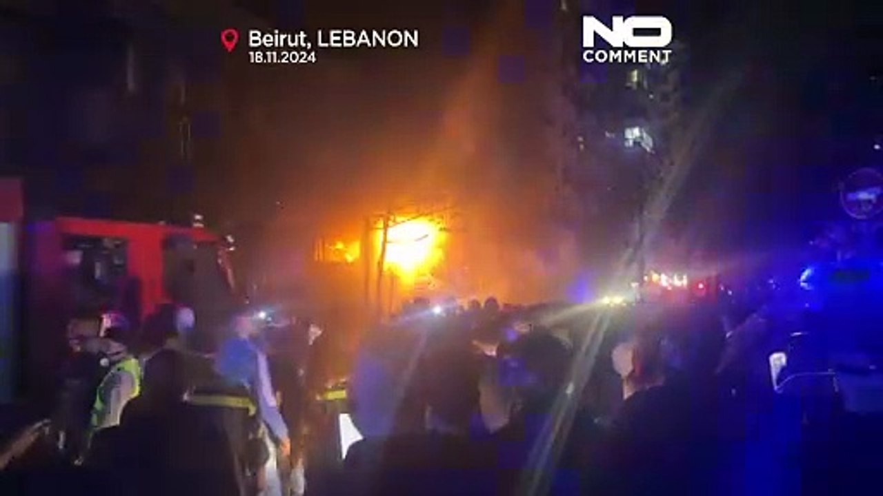 غارة إسرائيلية على مار الياس في العاصمة اللبنانية بيروت