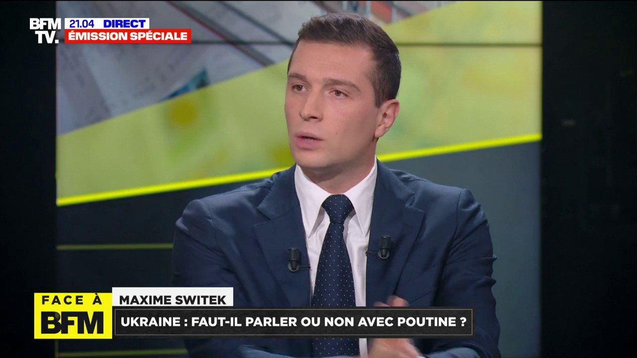 Guerre en Ukraine: "Nous devons réfléchir à faire taire les armes, à une issue diplomatique", déclare Jordan Bardella
