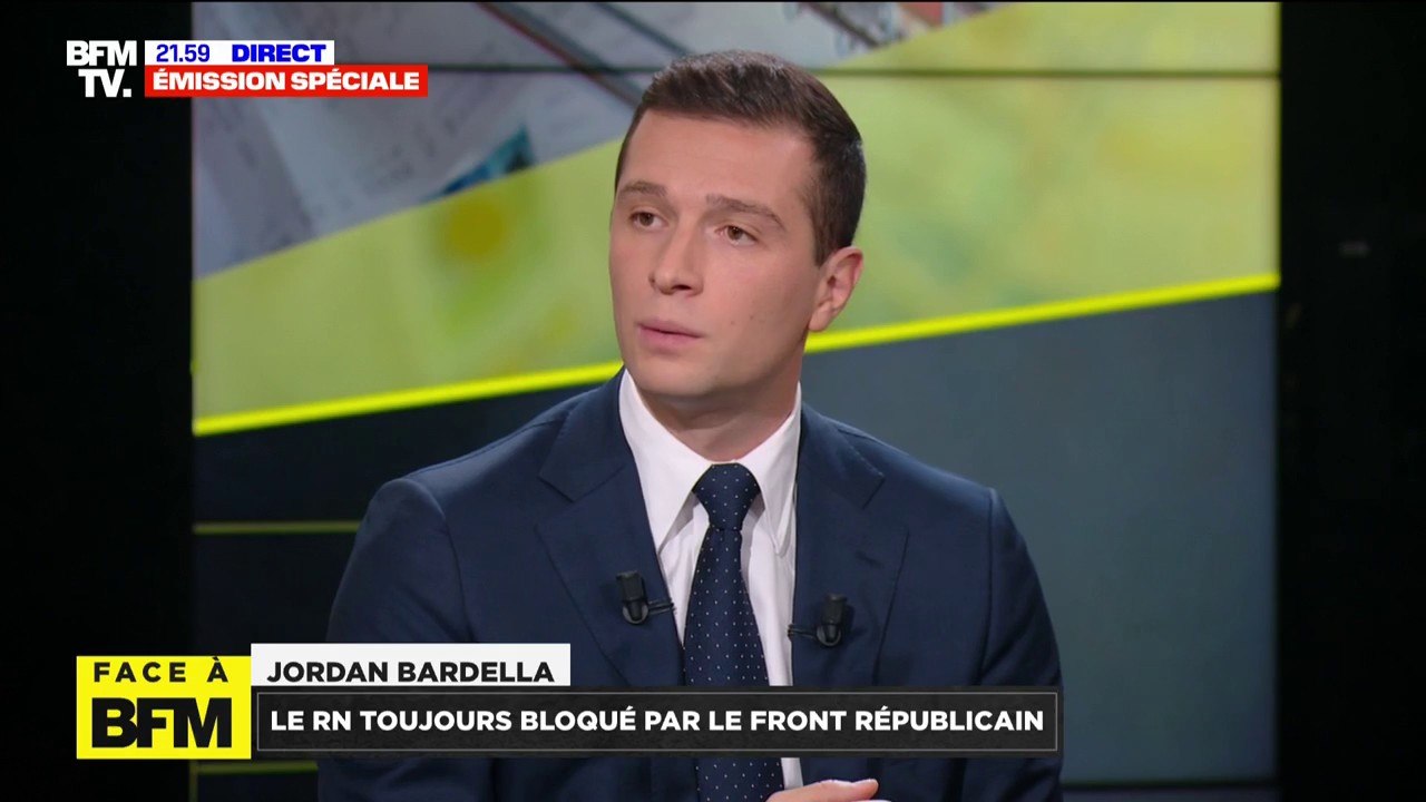 Jordan Bardella: "Je combattrai toujours, de toutes mes forces, la France insoumise, la gauche et l'extrême gauche"
