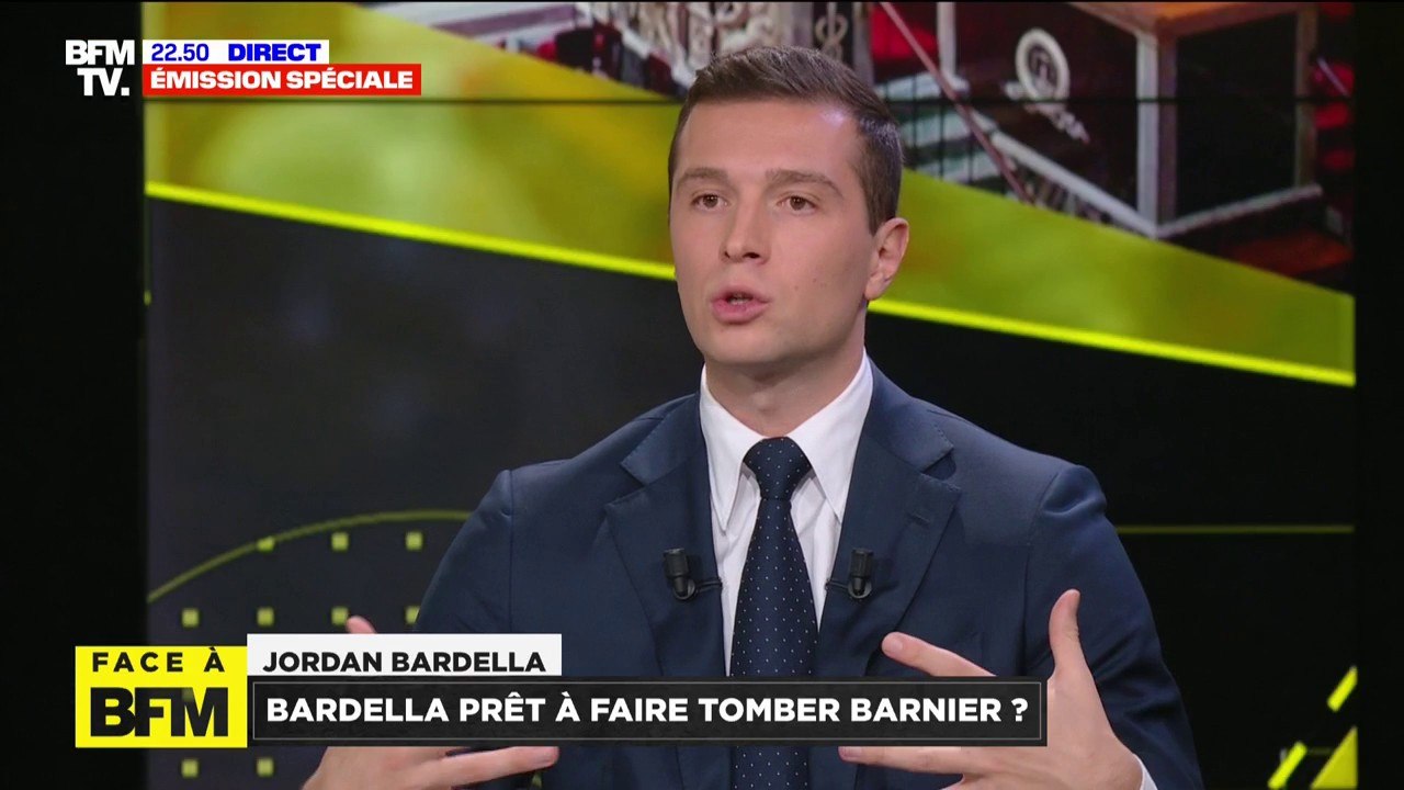 Jordan Bardella: "Si le cap du gouvernement de Michel Barnier se poursuit alors il prend le chemin de la censure"