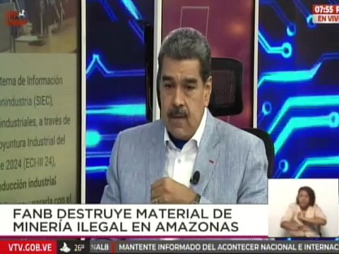 Presidente Nicolás Maduro: Hay que continuar la guerra contra la minería ilegal en el país