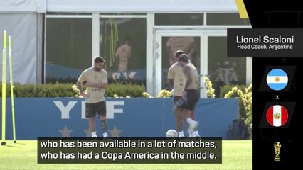 Argentina coach Scaloni says Messi is not 100 per cent for Peru game