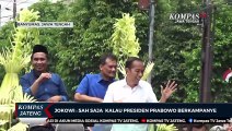 Jokowi: Sah Saja Kalau Presiden Prabowo Berkampanye