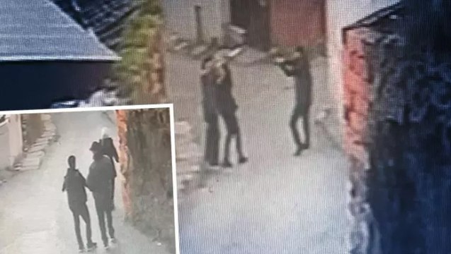 Sevgilisinin boğazına bıçak dayayan adamı silahla vurdu! Olay anına ait görüntüler ortaya çıktı