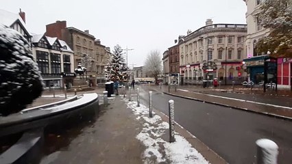 Beautiful Winter Scene: Wolverhampton City Centre Covered in Snow ❄️