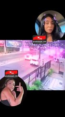 Um circuito de segurança flagrou o momento em que a jovem Amanda Barbosa dos Santos, de 24 anos, cai do veículo em que estava na madrugada desta segunda-feira (18), na avenida principal do bairro dos Bancários, em
