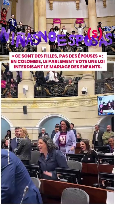 SIMONE :  en Colombie le parlement vote une loi interdisant le mariage des enfants