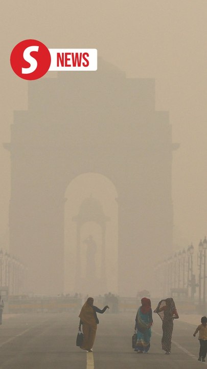 Drone footage shows Delhi engulfed in thick hazardous smog