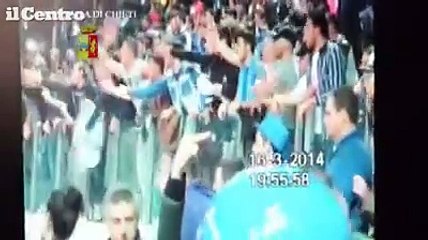 Il lancio di seggiolini nel derby di basket Chieti-Roseto