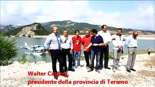 Abruzzo, turismo in idrovolante: volo di prova sul lago di Bomba