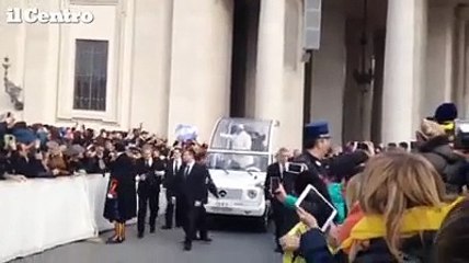 L'abbraccio di 500 Marsicani a papa Francesco