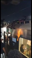 Passageiro recebe descarga elétrica ao viajar em cima de trem no Rio
