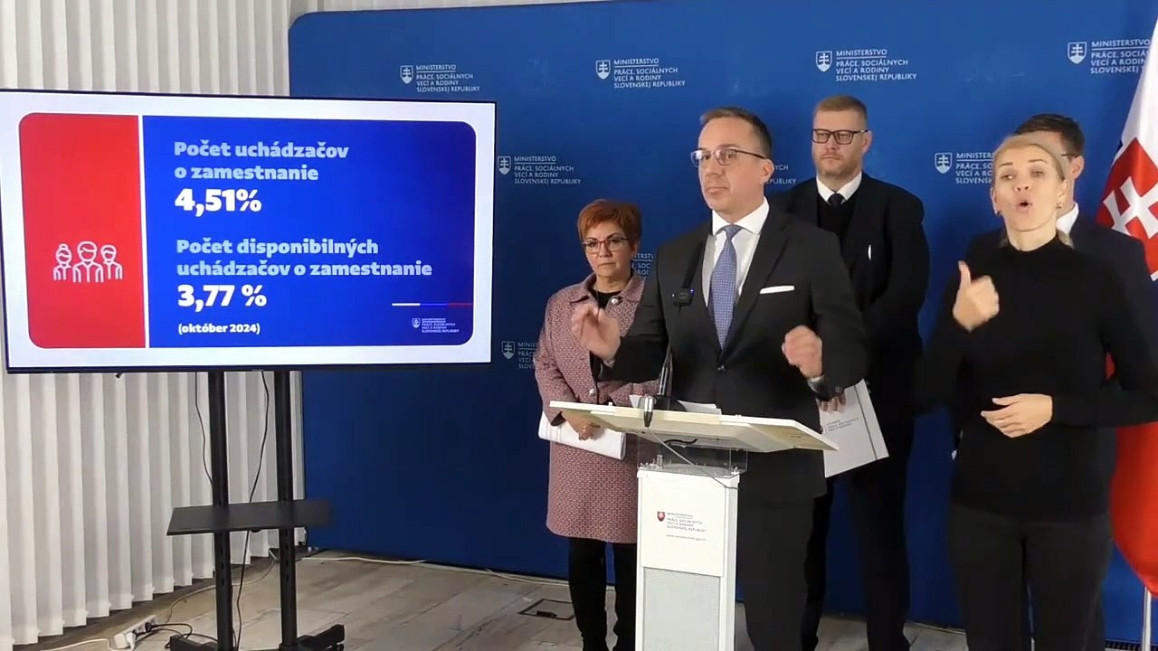 ZÁZNAM: Nezamestnanosť bola v októbri historicky najnižšia na úrovni 5,88 %