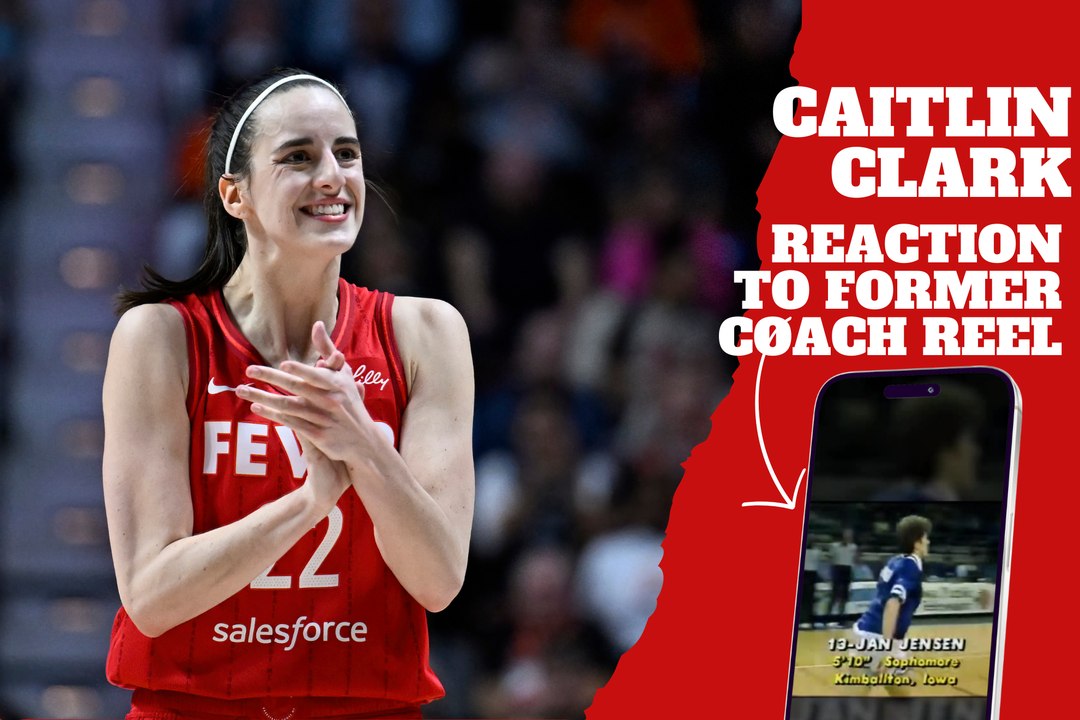 Caitlin Clark left in disbelief over Iowa coach's old highlight reel