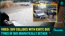 Shocking Crash in Kerala: Mahindra Scorpio-N Causes Rear Axle and Wheels to Detach from KSRTC Bus