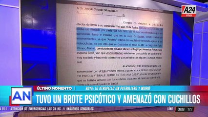 Horror en Goya: un hombre en brote psicótico fue atropellado cuatro veces por un patrullero