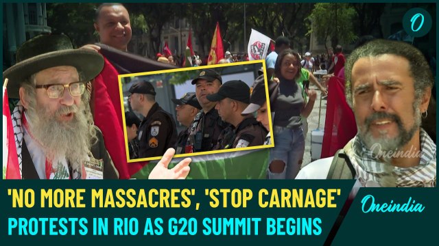 ‘Stop the Slaughter’: Pro-Palestinian Protesters Demand ‘No More Massacres’ as G20 Summit Kicks Off