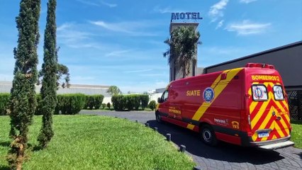 Mulher sofre queda dentro de motel e Corpo de Bombeiros é acionado