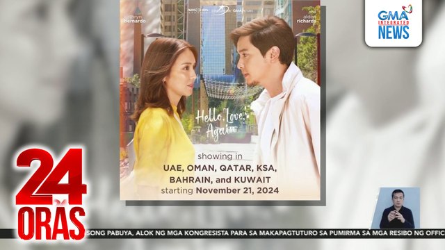 As of November 18 (6:00 p.m.), nasa P520M gross sa Pilipinas ang kinita ng Hello, Love, Again. Bahagi ng kikitain ay mapupunta sa mga nasalanta ng bagyo | 24 Oras