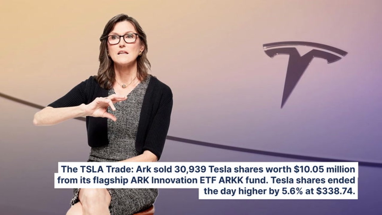 Cathie Wood's Ark Sells $10M Of Tesla Stock As Trump's AV Plans Boost Stock