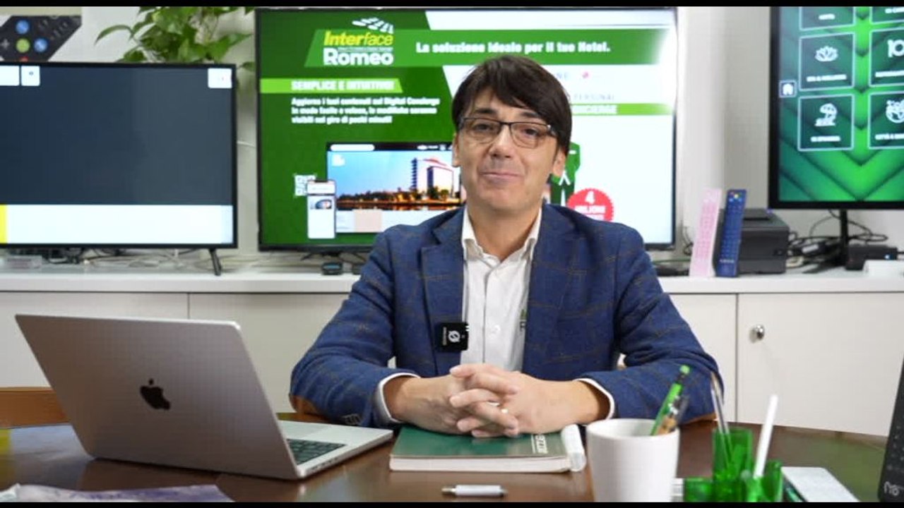 Interface Digital Concierge, Romeo software hospitality Tivùsat
