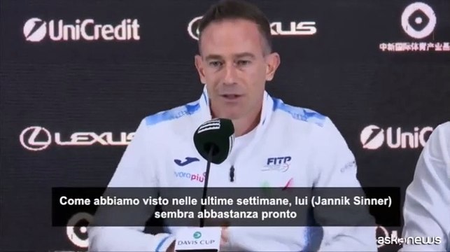 Coppa Davis, il capitano Filippo Volandri: Sinner ? pronto