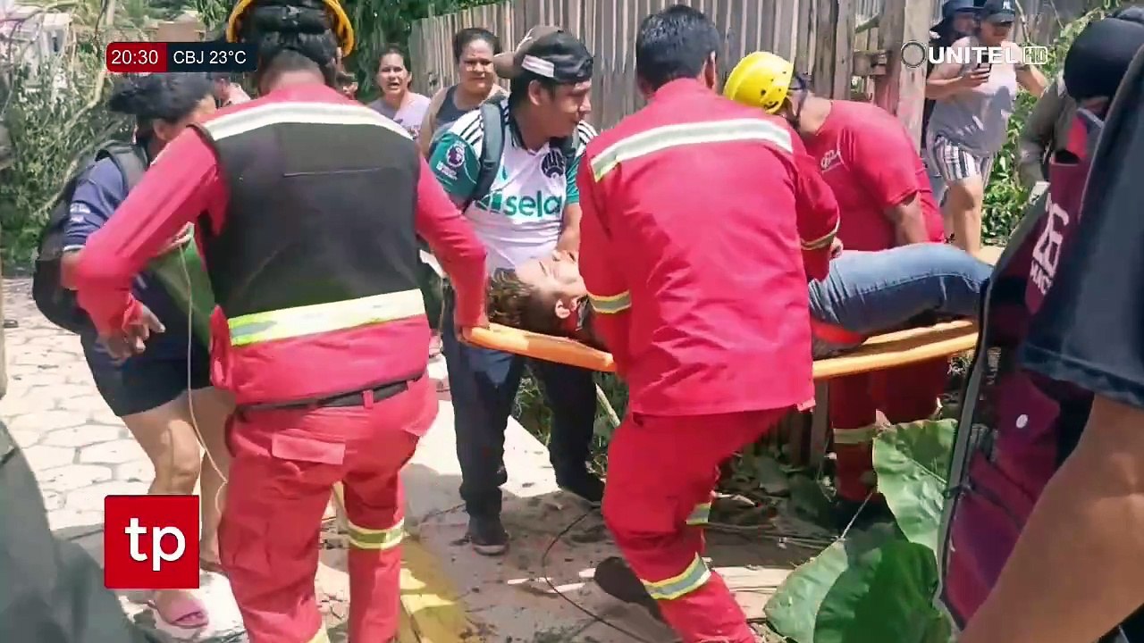 Joven quedó en terapia intensiva luego de que una rama cayera sobre él cuando trabajaba podando un árbol