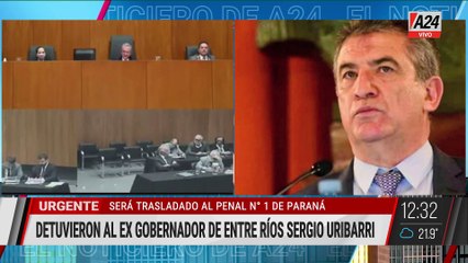 Detuvieron al exgobernador de Entre Ríos, Sergio Urribarri, por corrupción