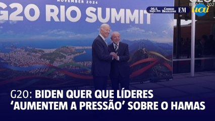 Biden pede a líderes do G20 que 'aumentem a pressão' sobre o Hamas por um cessar-fogo