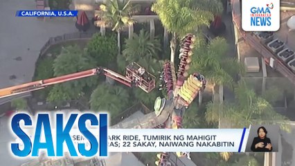 Amusement park ride, tumirik ng mahigit dalawang oras; 22 sakay, naiwang nakabitin | Saksi