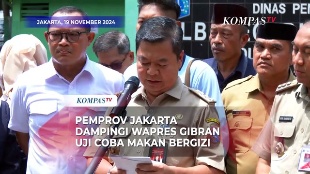 Pj Gubernur Jakarta Teguh Setyabudi Dampingi Wapres Gibran Uji Coba Makan Bergizi