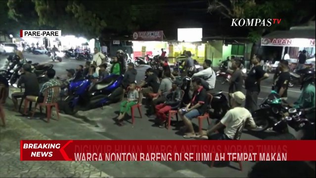 Warga Parepare Antusias Saksikan Pertandingan Timnas Indonesia Lawan Arab Saudi