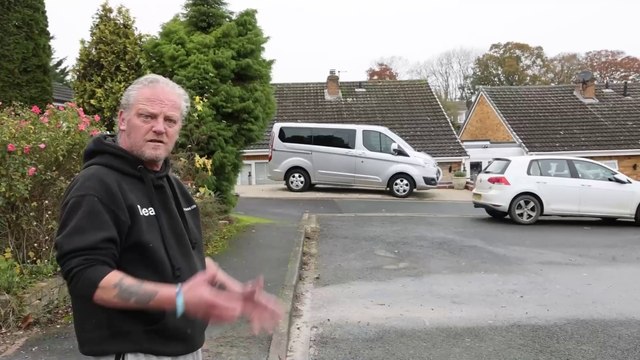 Resident Dean Pugh discusses sewage problems in Drakes Broughton