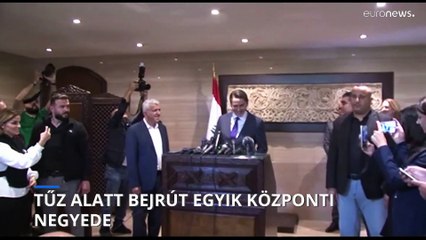 Bejrút belvárosát támadta az izraeli légierő hétfőn késő este