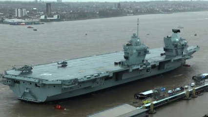 HMS Prince of Wales returns to Liverpool