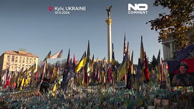 No Comment. Après 1 000 jours de guerre, les Ukrainiens commémorent les soldats morts et disparus
