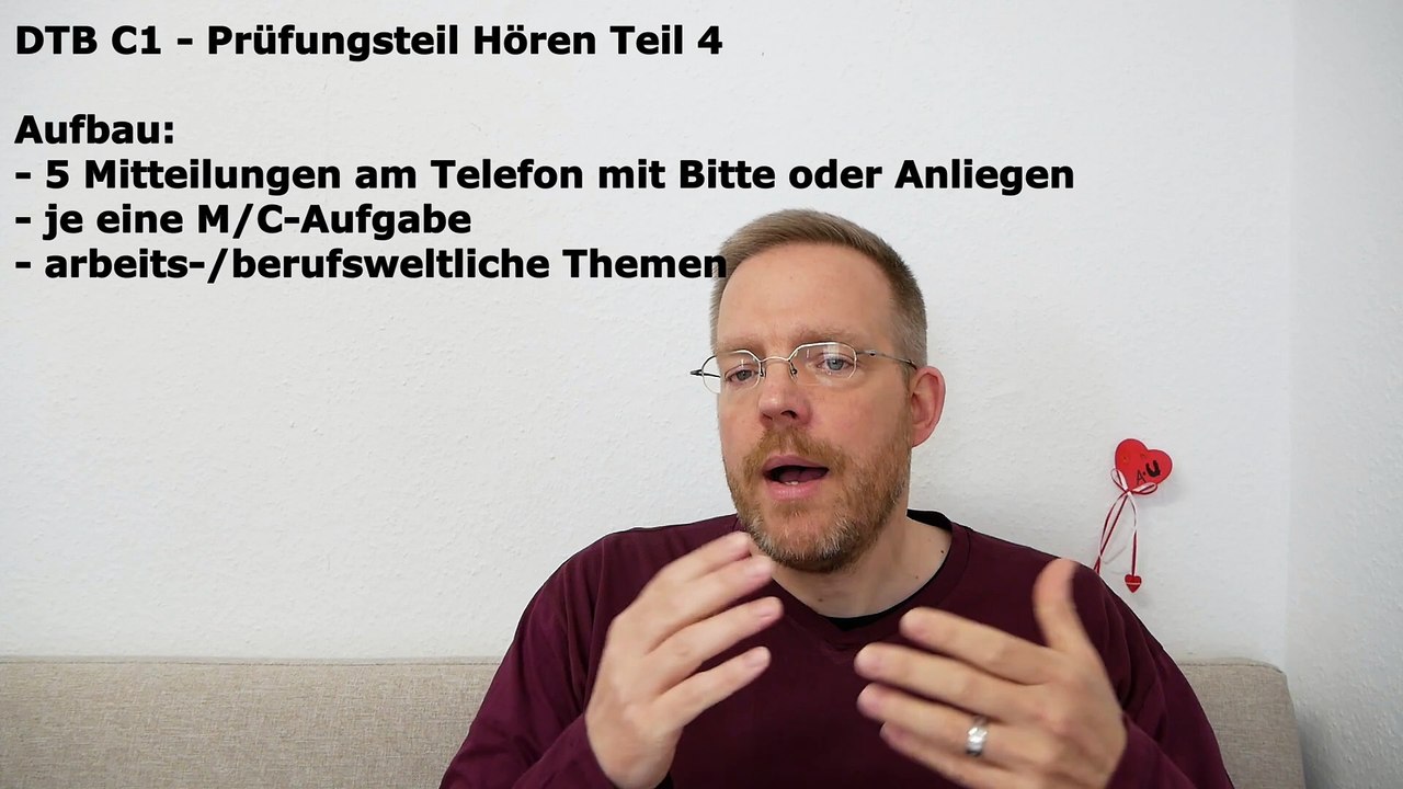 Deutsch-Test für den Beruf C1 – 10 – Prüfungsteil Hören Teil 4