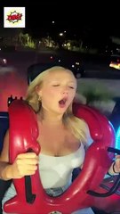 Girl  Video #slingshotSling #funny #amusementpark #Epicfails