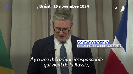 Menace nucléaire: Starmer dénonce la "rhétorique irresponsable" de la Russie
