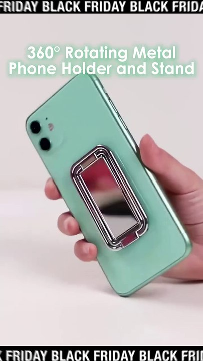 360° Rotating Metal Finger Ring Phone Holder and S