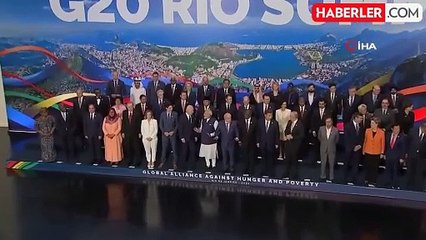 Cumhurbaşkanı Erdoğan, G20 Liderler Zirvesi'nin ardından aile fotoğrafına katıldı