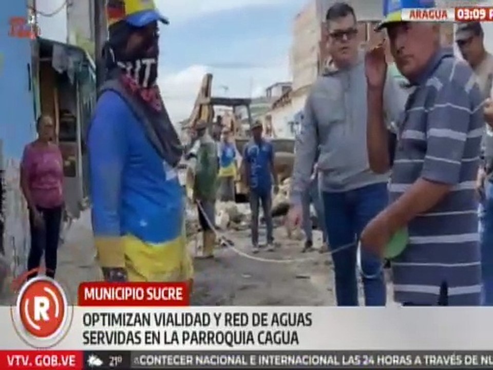 Aragua | Gobierno regional supervisa trabajos de vialidad y red de aguas en la parroquia Cagua