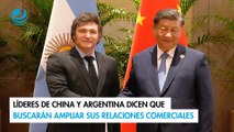 Líderes de China y Argentina dicen que buscarán ampliar sus relaciones comerciales