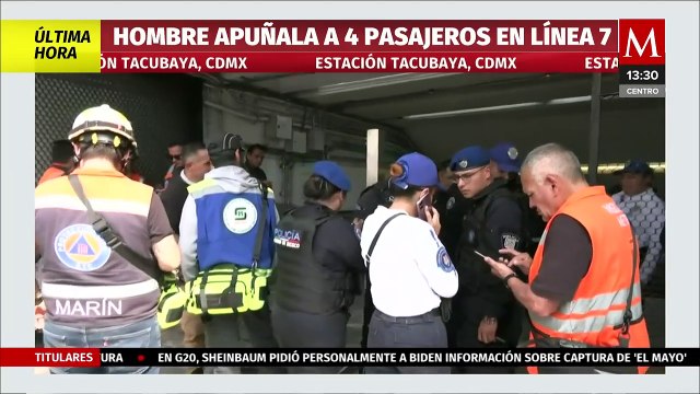 Hombre apuñala a 4 pasajeros en la estación Tacubaya de la Línea 7 del Metro de CdMx