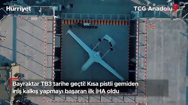 Bayraktar TB3 tarihe geçti! Kısa pistli gemiden iniş kalkış yapmayı başaran ilk İHA oldu