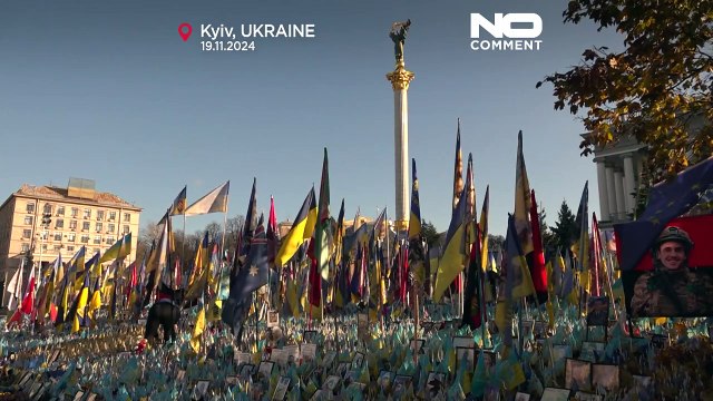 No comment: Ukrainians in Maidan Square commemorate fallen and missing soldiers