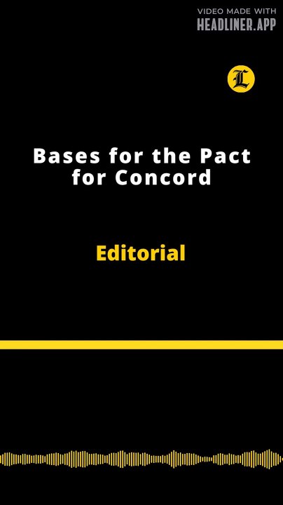 Editorial | Bases for the Pact for Concord