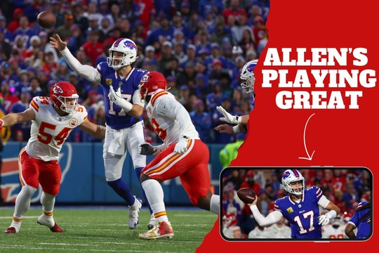 Buffalo Bills' Josh Allen incredible play to beat the Chiefs broken down in slow motion