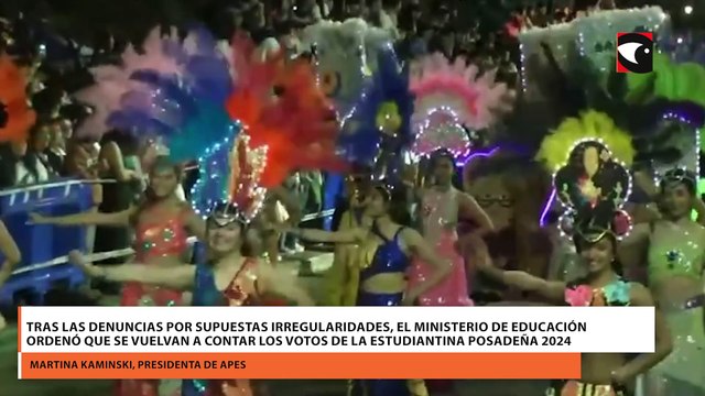 Tras las denuncias por supuestas irregularidades, el Ministerio de Educación ordenó que se vuelvan a contar los votos de la Estudiantina posadeña 2024