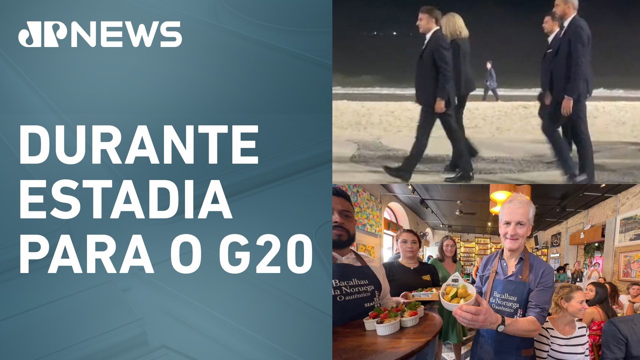 Chefes de Estado passeiam pela orla do Rio de Janeiro